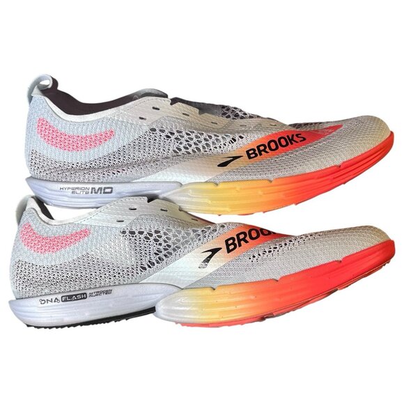 Brooks Hyperion Elite MD Running Spikes Grey Mid Distance Mens 13/ Womens 14.5 - Picture 14 of 16